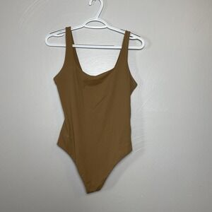 Auden Camel Color Sleeveless Bodysuit Size Large